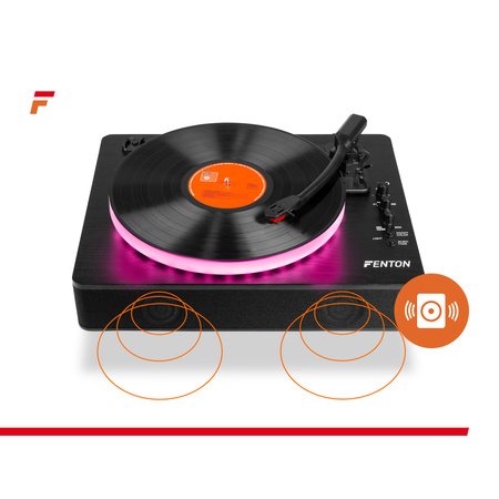 Gramofon RP162LED Fenton wejście/wyjście BT czarny+ winyl gratis