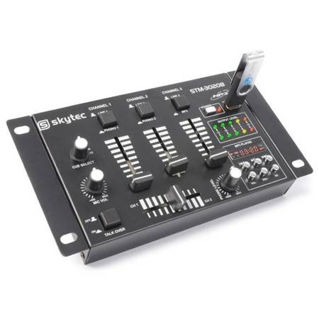 4-kanałowy mikser DJ STM3020B z USB czarny