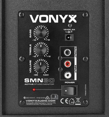 Aktywne monitory studyjne Vonyx SMN30B 60W - czarne