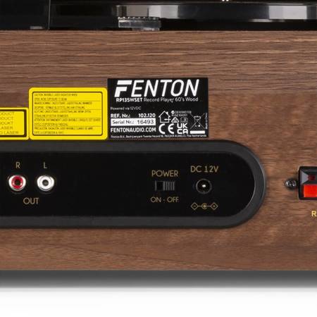 Gramofon Combi z głośnikami RP135WSET CD BT USB Fenton brązowy