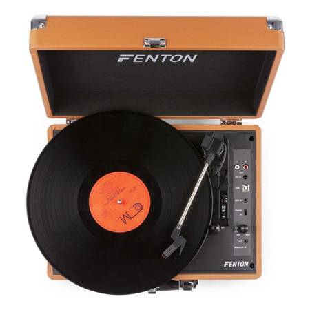 Gramofon w walizce z BT i głośnikami brązowy RP115F  Fenton