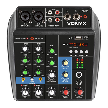 Mikser audio analogowy VMM100 z USB/BT Vonyx 