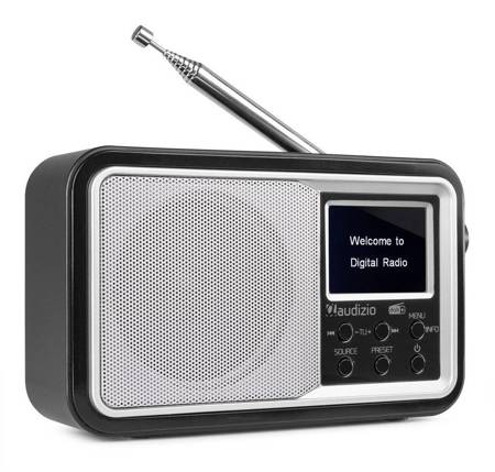 Przenośne radio DAB Audizio Parma z Bluetooth i radiem FM - srebrne