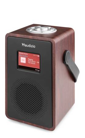 Przenośne radio DAB+ Modena z baterią, ciemne drewno