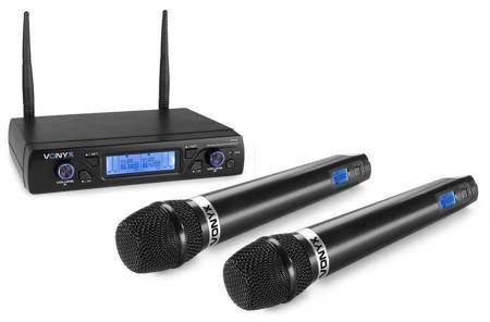 Zestaw mikrofonowy bezprzewodowy 2x mikrofon UHF Vonyx WM62